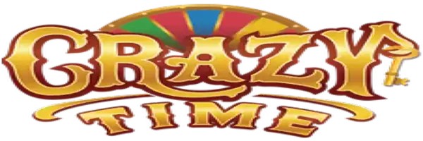 Crazy Time slot logo by Evolution at Oscar Spin Casino