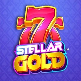 Stellar Gold slot logo by Snowborn Games at Oscar Spin Casino